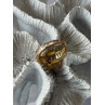 925 Sterling Silver Gold Plated Cz Ring Size 8