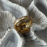 925 Sterling Silver Gold Plated Cz Ring Size 8
