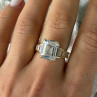 925 Sterling Silver Gold Plated Cz Ring Size 8