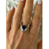 Handmade Custom 925 Sterling Silver Sapphire Ring Size 7.5