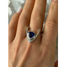 Handmade Custom 925 Sterling Silver Sapphire Ring Size 7.5