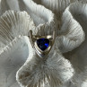 Handmade Custom 925 Sterling Silver Sapphire Ring Size 7.5