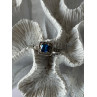 Vintage 925 Sterling Silver Blue & White Spinel Ring Size 6