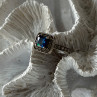 Vintage 925 Sterling Silver Blue & White Spinel Ring Size 6