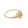 14K Yellow Gold Sapphire & Diamonds Ring Size 7.25