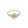 14K YELLOW GOLD SAPPHIRE & DIAMONDS RING SIZE 7.25