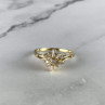 14K Yellow Gold Sapphire & Diamonds Ring Size 7.25