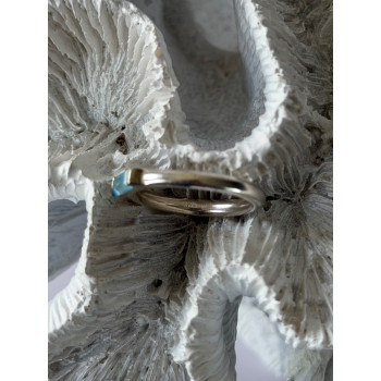 925 Sterling Silver Blue Topaz Ring Size 5.5