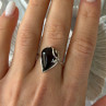 Beautiful Design 925 Sterling Silver Amber Ring Size 9