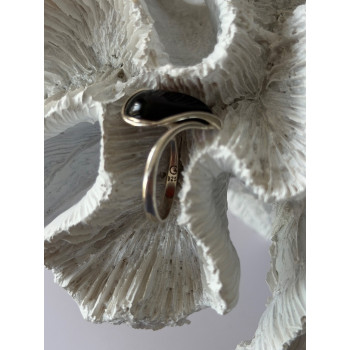 Beautiful Design 925 Sterling Silver Amber Ring Size 9