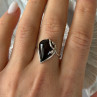 Beautiful Design 925 Sterling Silver Amber Ring Size 9
