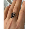 Beautiful Design 925 Sterling Silver Amber Ring Size 9