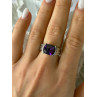 FAS 925 Sterling Silver Amethyst Ring Size 8