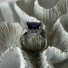 FAS 925 Sterling Silver Amethyst Ring Size 8