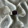 FAS 925 Sterling Silver Amethyst Ring Size 8