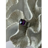 FAS 925 Sterling Silver Amethyst Ring Size 8
