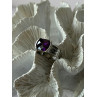 FAS 925 Sterling Silver Amethyst Ring Size 8