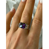 FAS 925 Sterling Silver Amethyst Ring Size 8