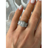 925 Sterling Silver White Topaz Ring Size 7