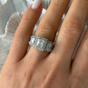 925 Sterling Silver White Topaz Ring Size 7