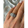 925 Sterling Silver White Topaz Ring Size 7