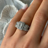 925 Sterling Silver White Topaz Ring Size 7