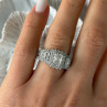 925 Sterling Silver White Topaz Ring Size 7