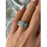 925 Sterling Silver White Topaz Ring Size 7