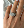 925 Sterling Silver White Topaz Ring Size 7