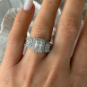 925 Sterling Silver White Topaz Ring Size 7