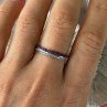 925 Sterling Silver Pink & White Spinel Ring Size 9