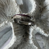 925 Sterling Silver Pink & White Spinel Ring Size 9