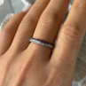 925 Sterling Silver Pink & White Spinel Ring Size 9