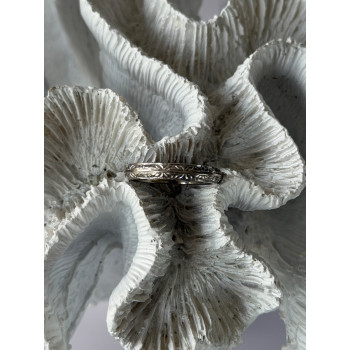 925 Sterling Silver Pink & White Spinel Ring Size 9