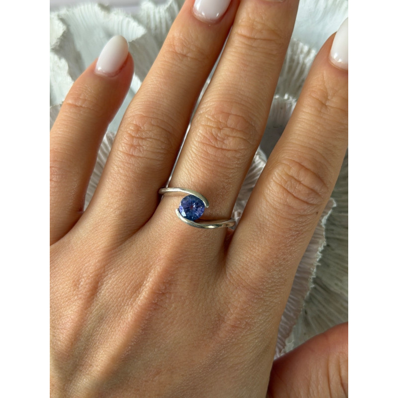 925 Sterling Silver Tourmaline Ring Size 9.5