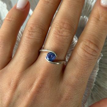 925 Sterling Silver Tourmaline Ring Size 9.5