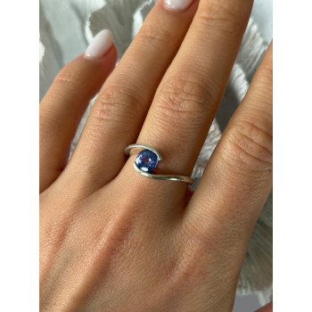 925 Sterling Silver Tourmaline Ring Size 9.5