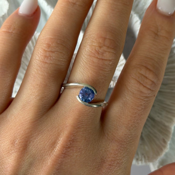 925 Sterling Silver Tourmaline Ring Size 9.5