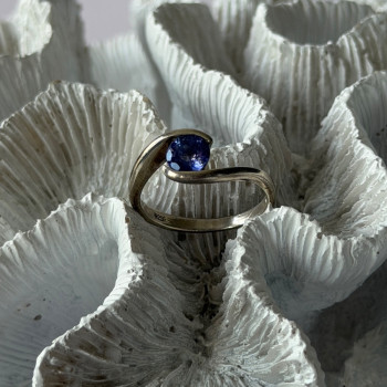 925 Sterling Silver Tourmaline Ring Size 9.5