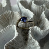 925 Sterling Silver Tourmaline Ring Size 9.5