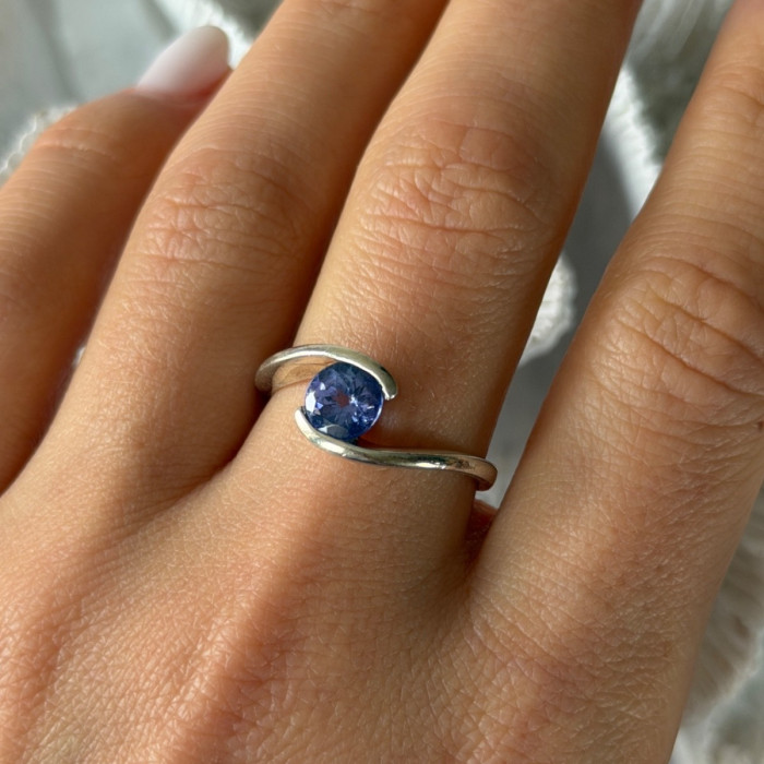 925 Sterling Silver Tourmaline Ring Size 9.5