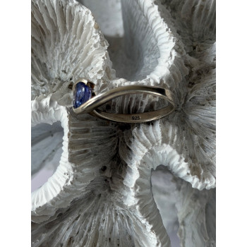 925 Sterling Silver Tourmaline Ring Size 9.5