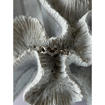 925 Sterling Silver White Topaz Heart Ring Size 7