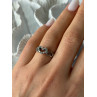 925 Sterling Silver White Topaz Heart Ring Size 7