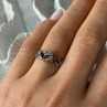 925 Sterling Silver White Topaz Heart Ring Size 7