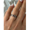 925 Sterling Silver White Topaz Heart Ring Size 7