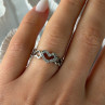 925 Sterling Silver White Topaz Heart Ring Size 7