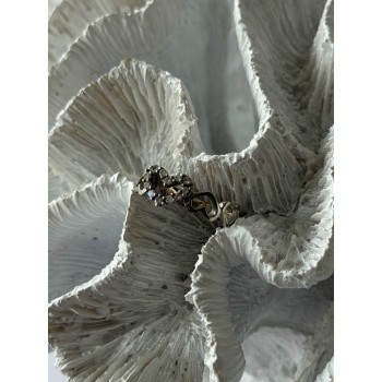 925 Sterling Silver White Topaz Heart Ring Size 7