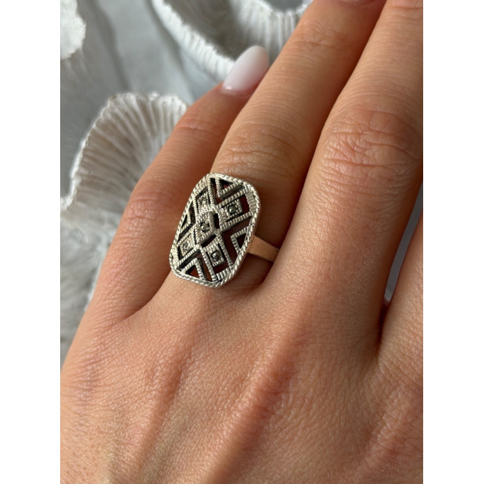 Vintage 925 Sterling Silver Marcasite Ring Size 6.5