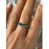 925 Sterling Silver White & Blue Spinel Ring Size 9.5